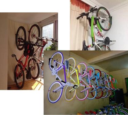1x Bike Rack Garage Wall Mount Hanger Hooks Storage Bicycle Vertical for Indoor Shed with Screws - Image 4