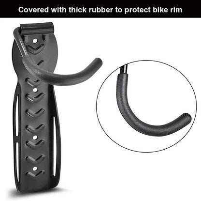 1x Bike Rack Garage Wall Mount Hanger Hooks Storage Bicycle Vertical for Indoor Shed with Screws - Image 5