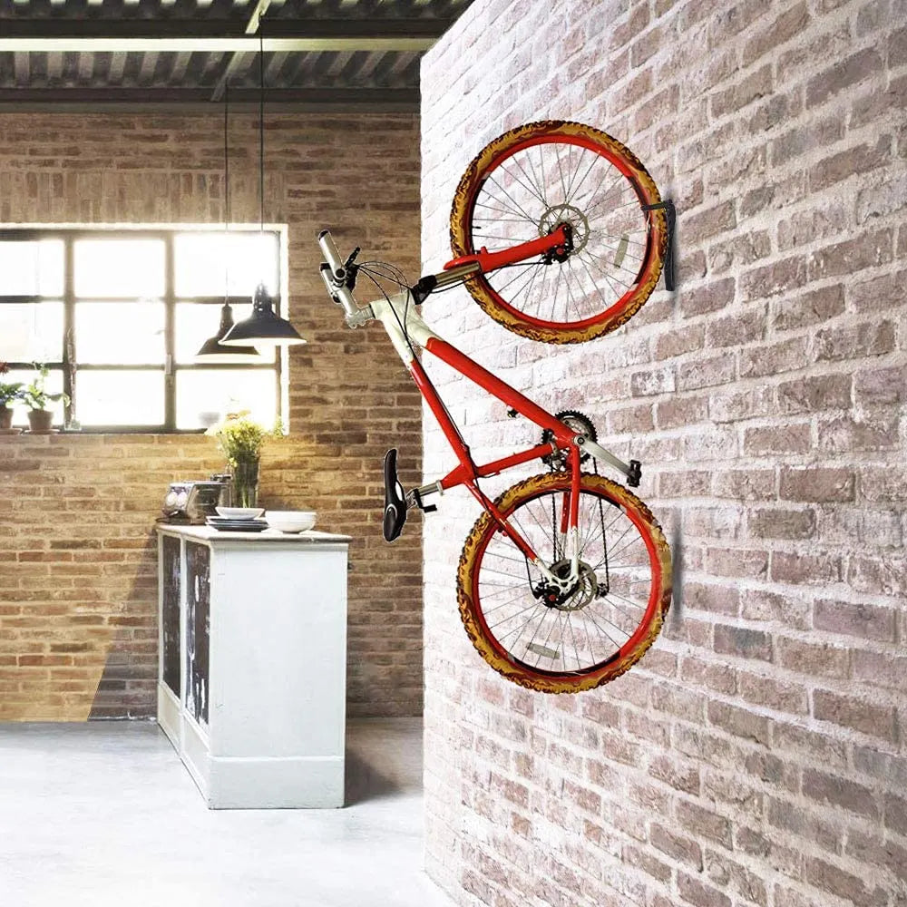 1x Bike Rack Garage Wall Mount Hanger Hooks Storage Bicycle Vertical for Indoor Shed with Screws - Image 6