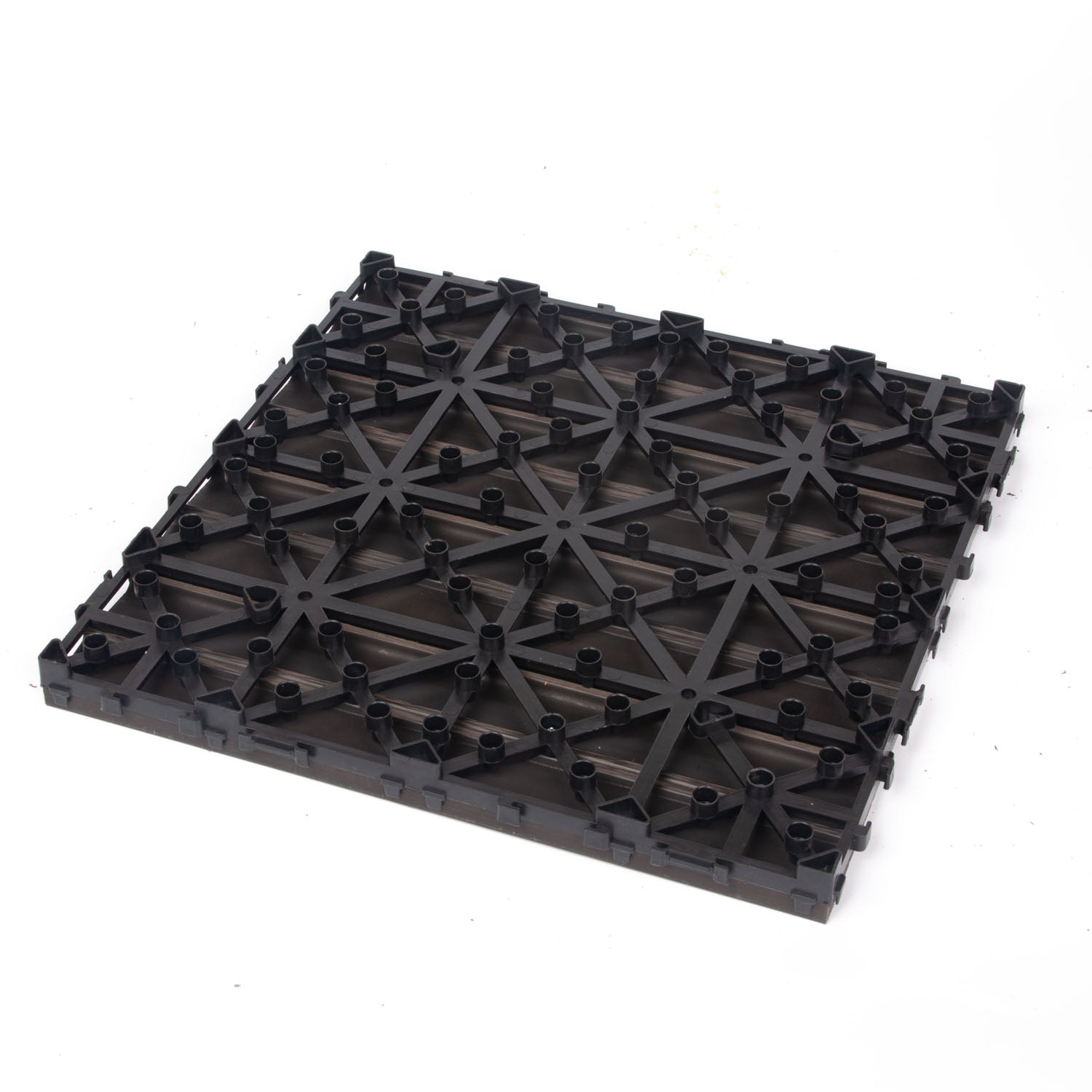 10PCS Interlocking Patio Deck Tiles 30cm x 30cm Outdoor Wood Flooring for Patio Garden Balcony Poolside Walnut - Image 5