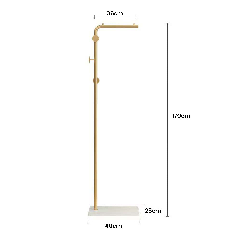 Metal Coat Rack Marble Base Hooks Clothes Coats Bag Tree Hat Display Hanger Stand Organiser - Image 6