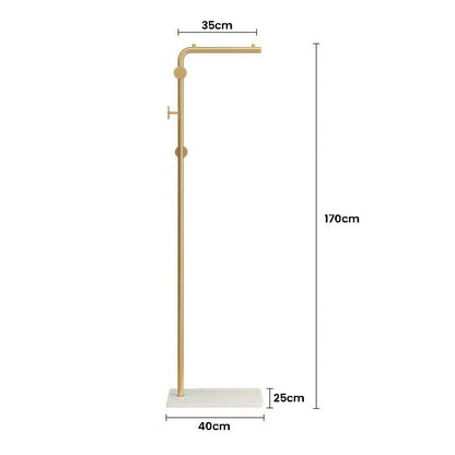 Metal Coat Rack Marble Base Hooks Clothes Coats Bag Tree Hat Display Hanger Stand Organiser - Image 6