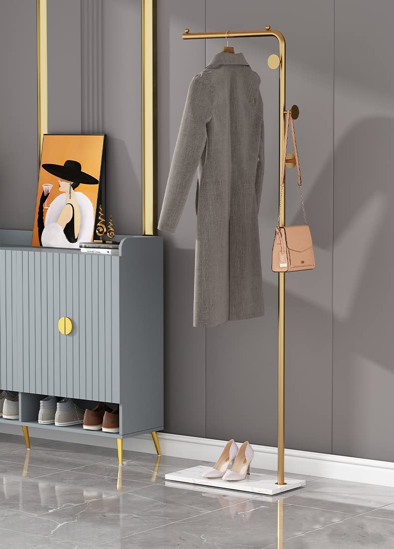 Metal Coat Rack Marble Base Hooks Clothes Coats Bag Tree Hat Display Hanger Stand Organiser - Image 8