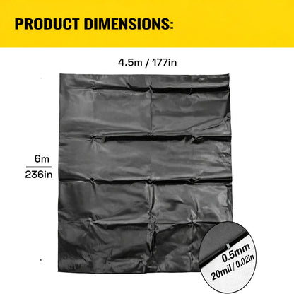 Heavy Duty 0.5mm HDPE Pond Liner Waterproof Sheet 4.5m x 6m for Garden & Fish Ponds - Image 4