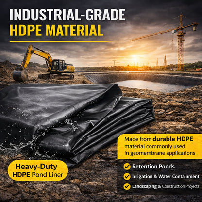 Heavy Duty 0.5mm HDPE Pond Liner Waterproof Sheet 4.5m x 6m for Garden & Fish Ponds - Image 6