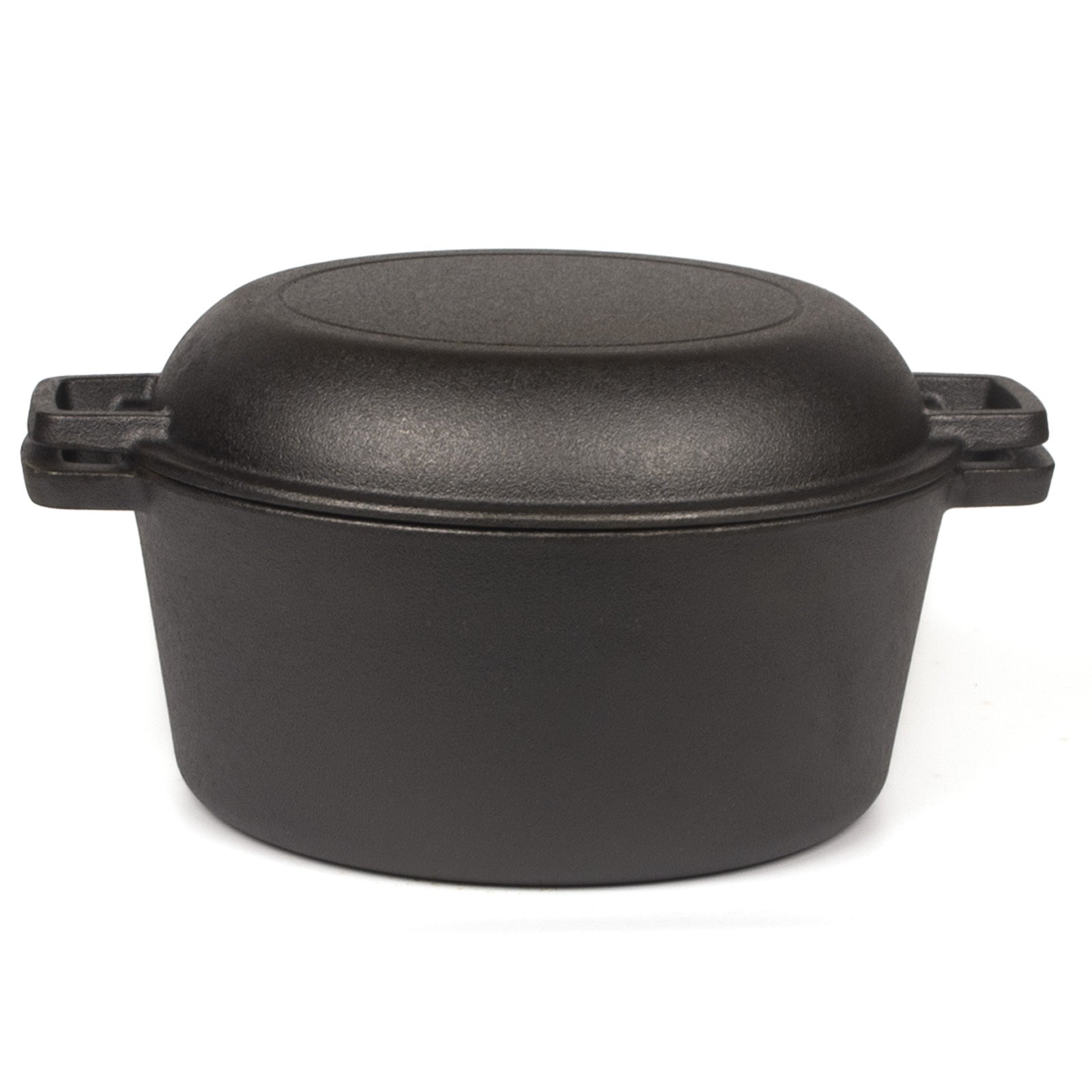 26cm 2-in-1 Cast Iron Dutch Oven & Skillet Set  Pre-Seasoned Dual-Use Pot with Lid Fry Pan, Durable & Versatile Cookware - Image 3