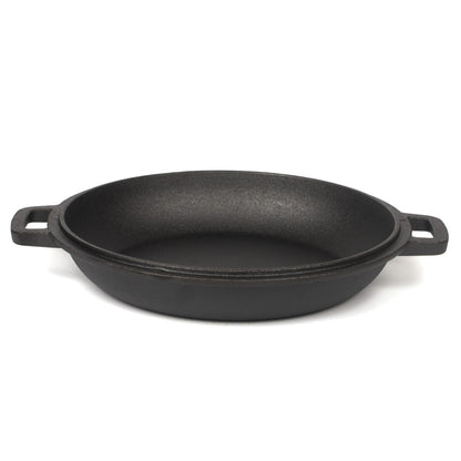 26cm 2-in-1 Cast Iron Dutch Oven & Skillet Set  Pre-Seasoned Dual-Use Pot with Lid Fry Pan, Durable & Versatile Cookware - Image 9