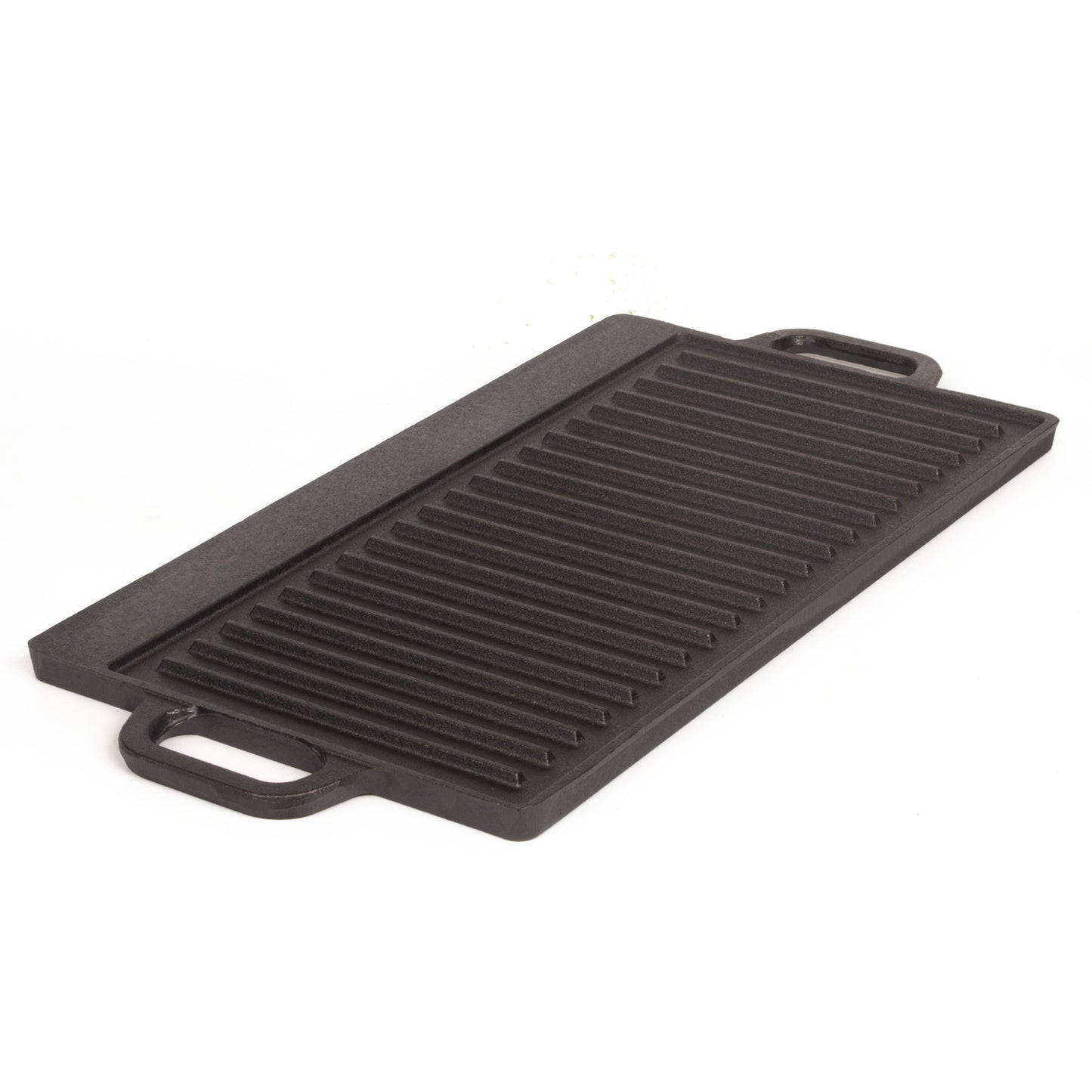 40 cm Reversible Cast Iron Grill & Griddle -Dual-Sided (Flat & Ribbed), Pre-Seasoned, Handles, for Stove-Top & Outdoor Use - Image 5
