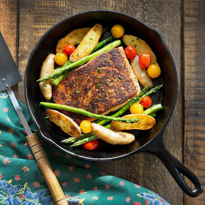10inch 26cm Cast Iron Skillet Cookware Chef Quality Pre-Seasoned Pan Pans - Image 3