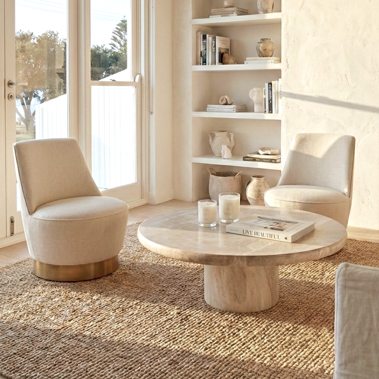 Interior Ave - Chateau Swivel Accent Chair - Vanilla Oat - Image 2