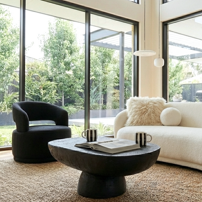 Interior Ave - Coco Milan Swivel Accent Chair - Black - Image 3