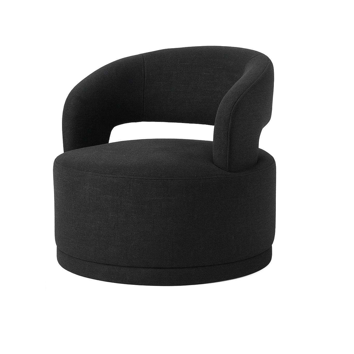 Interior Ave - Coco Milan Swivel Accent Chair - Black - Image 4