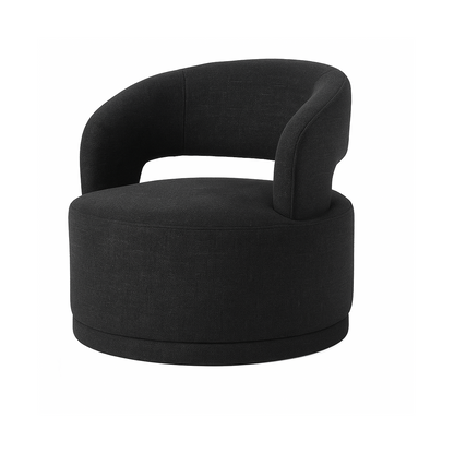 Interior Ave - Coco Milan Swivel Accent Chair - Black - Image 4