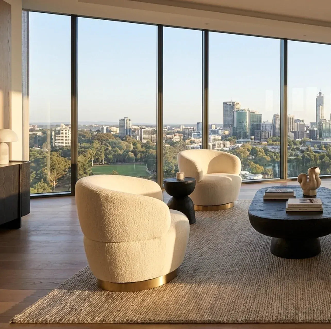 Interior Ave - Luna Swivel Armchair - Vanilla Oat - Image 3