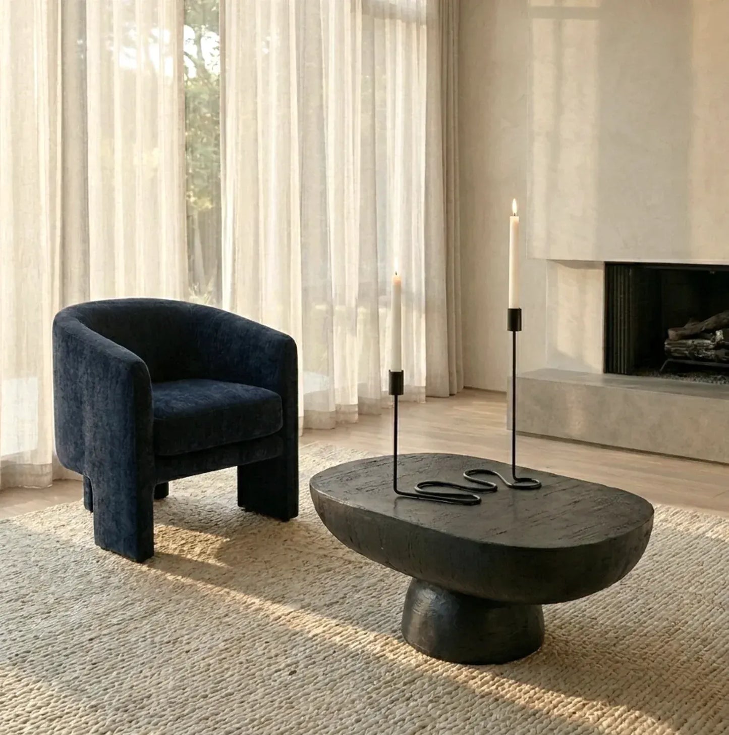 Interior Ave - Memphis Accent Chair - Midnight Blue - Image 2