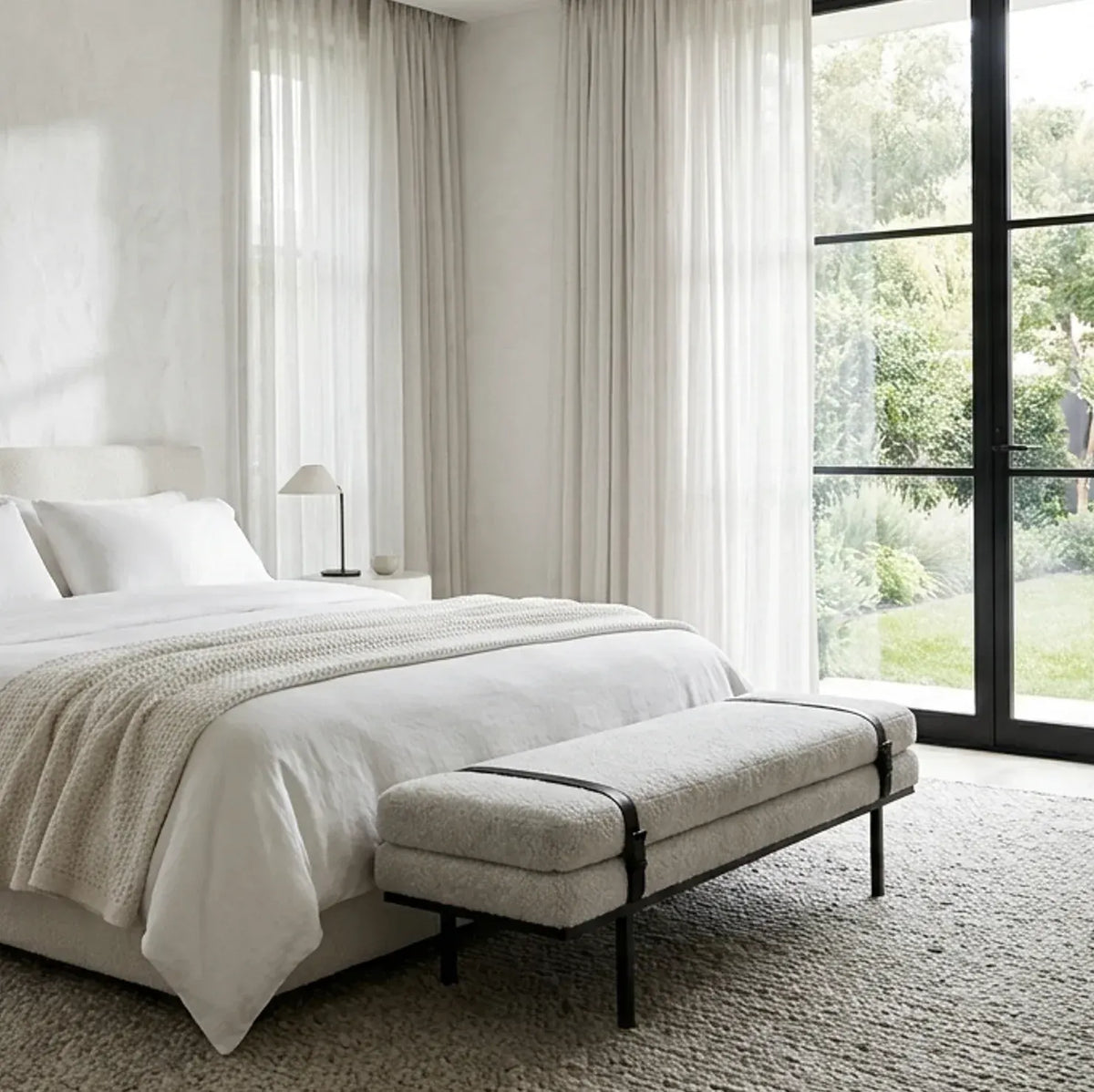 Interior Ave - Porter Bench - Light Grey - Image 3