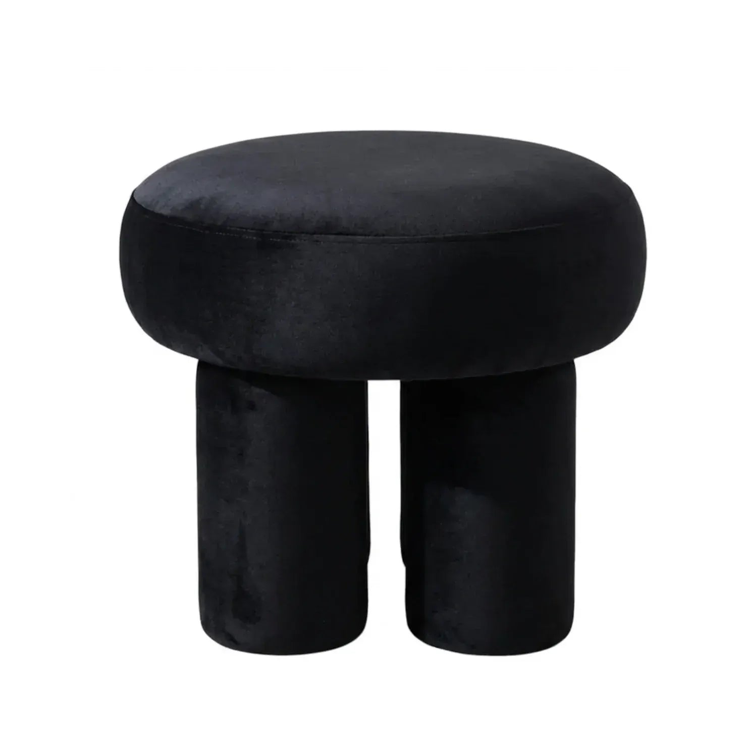 Interior Ave - Bentley Velvet Ottoman - Black - Image 3
