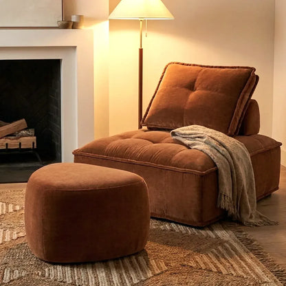 Interior Ave - Cove Pebble Ottoman - Cinnamon - Image 3