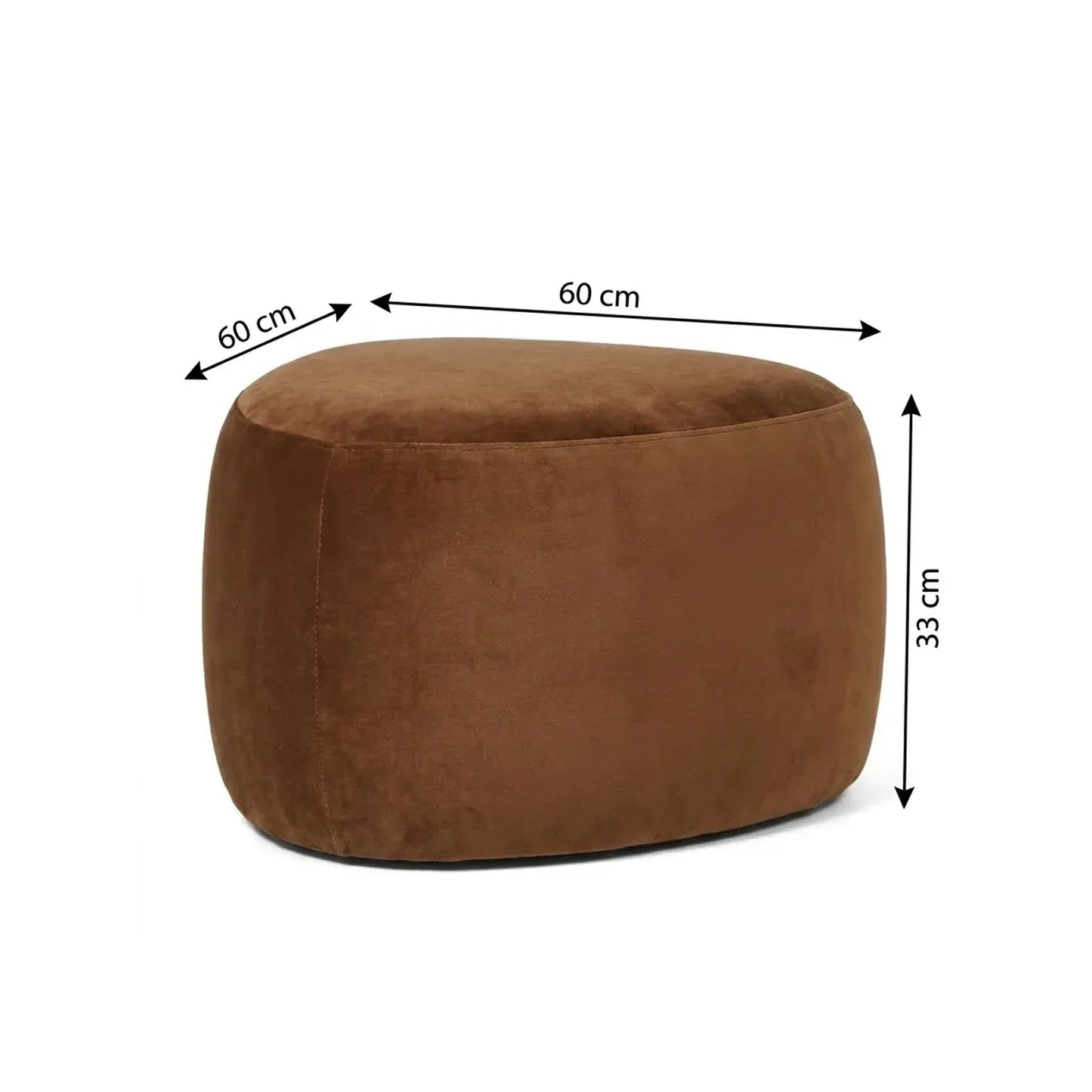 Interior Ave - Cove Pebble Ottoman - Cinnamon - Image 4