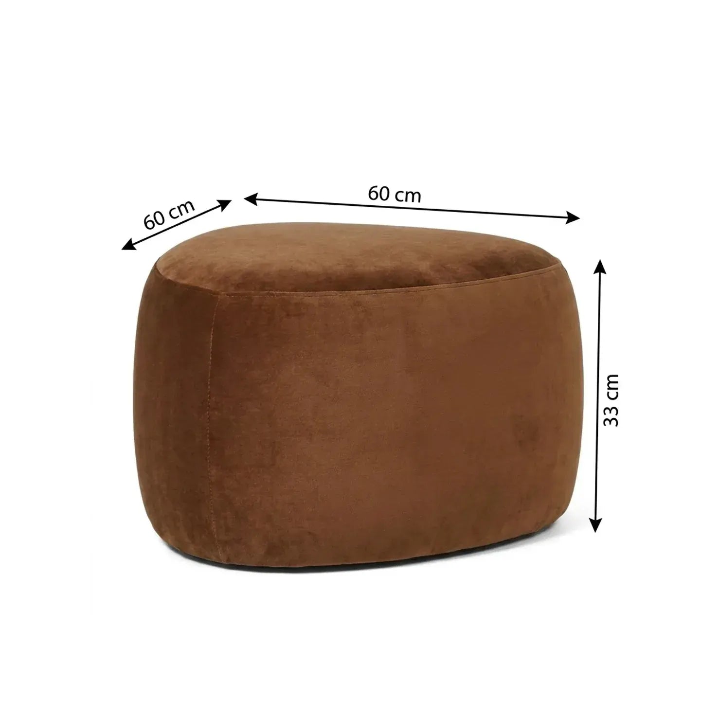 Interior Ave - Cove Pebble Ottoman - Cinnamon - Image 4
