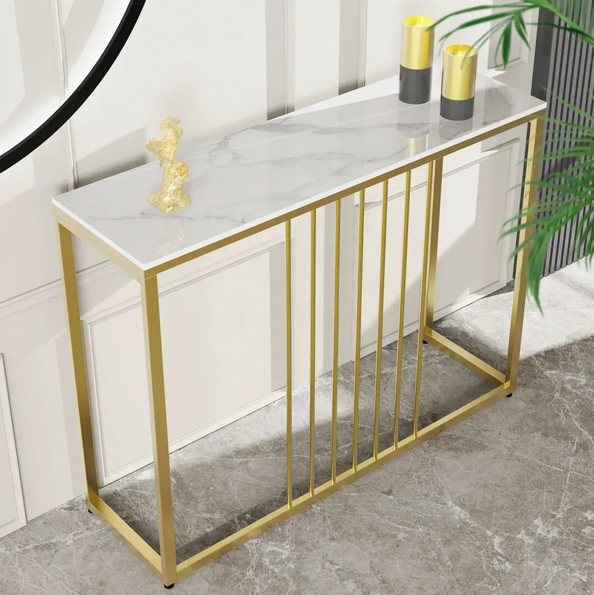 Interior Ave - Aurelia Hallway Console Table - Gold - 120cm - Image 4