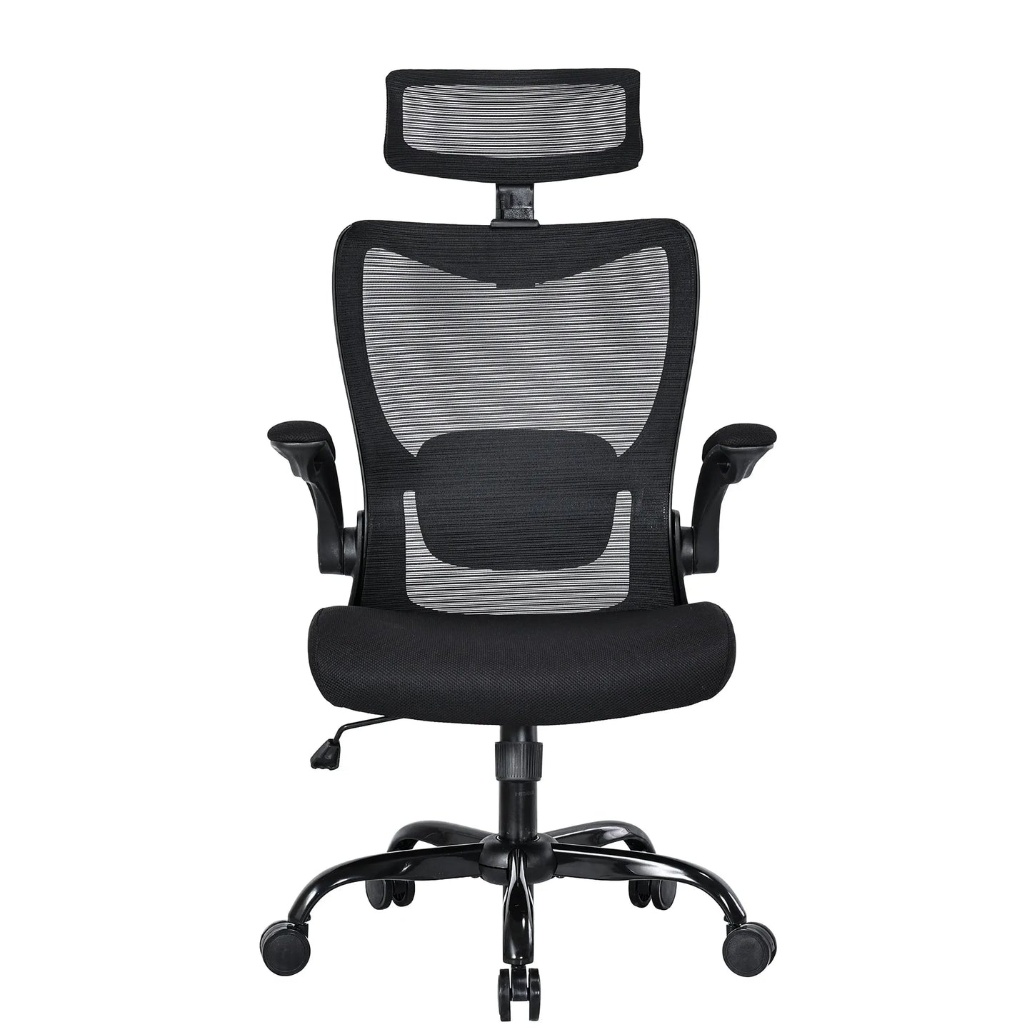 MONA Ergonomic High Back Flipped Armrest Task Chair In Black - Image 2