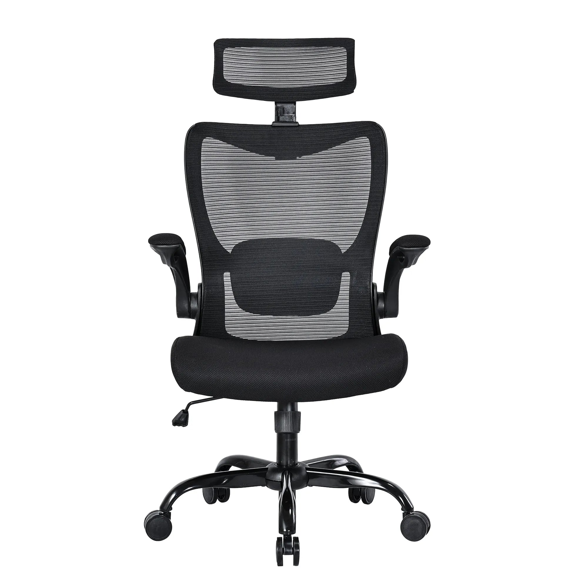 MONA Ergonomic High Back Flipped Armrest Task Chair In Black - Image 2