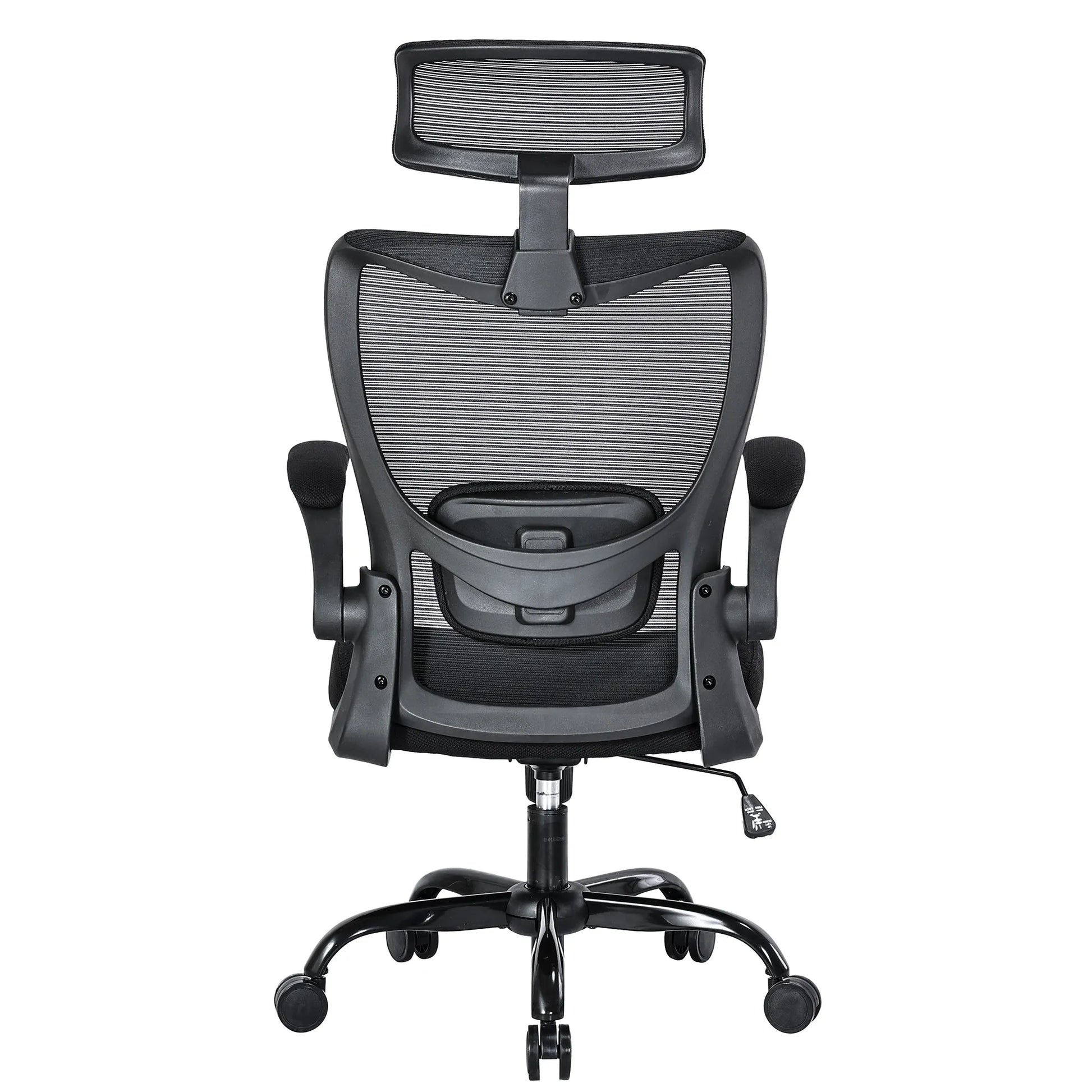 MONA Ergonomic High Back Flipped Armrest Task Chair In Black - Image 3