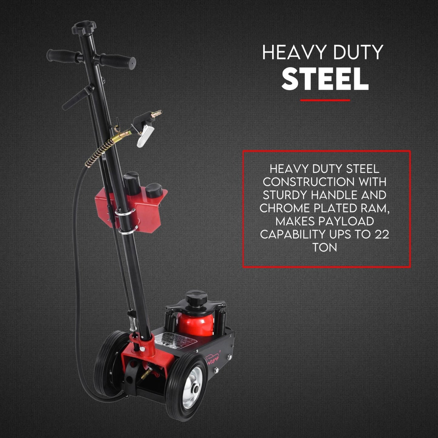 Low Profile 22 Ton Air Hydraulic Trolley Truck Jack Floor Garage Service - Image 2