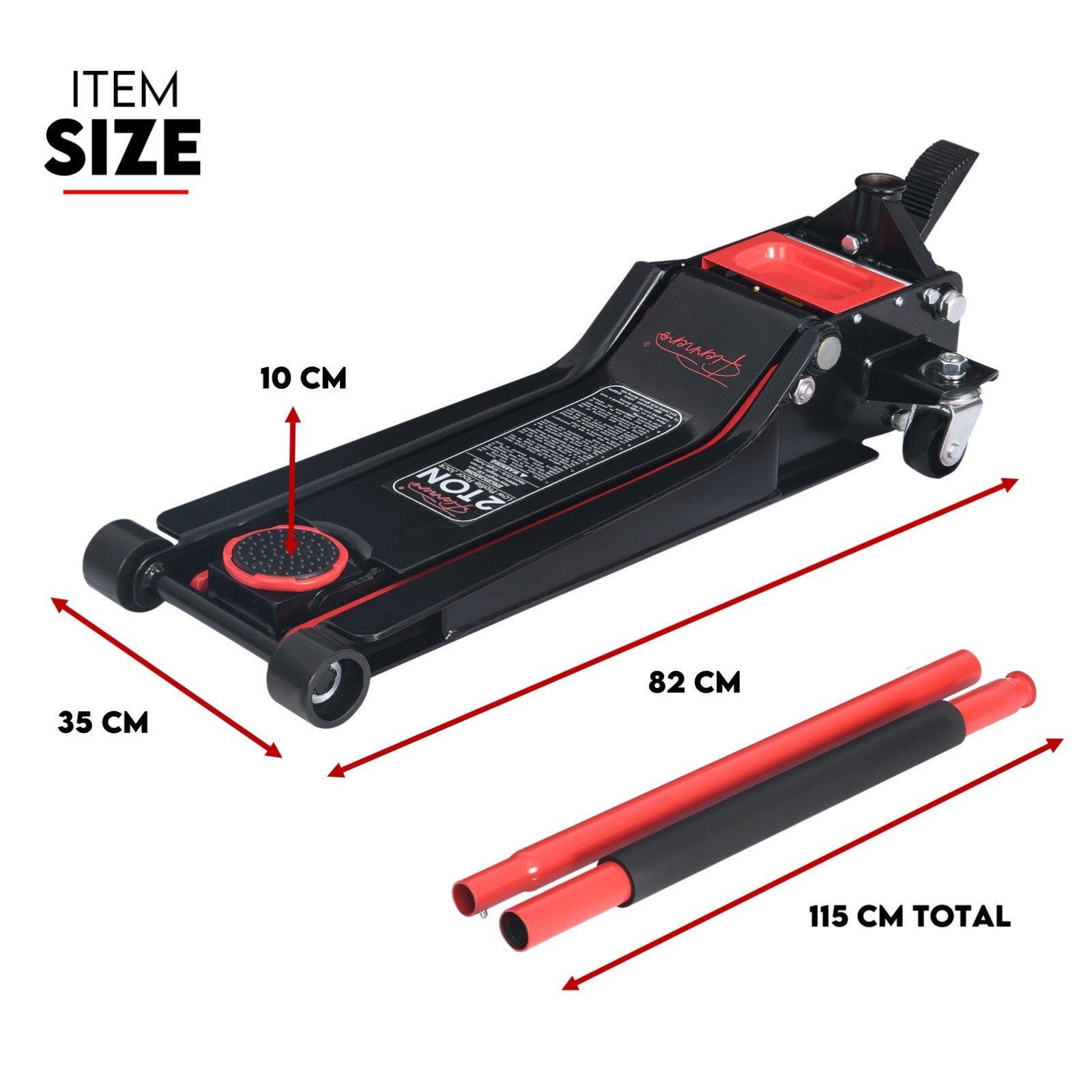 2 Ton Low Profile Trolley Jack Hydraulic Floor Car Lifter Dual Pump 70-620MM - Image 3