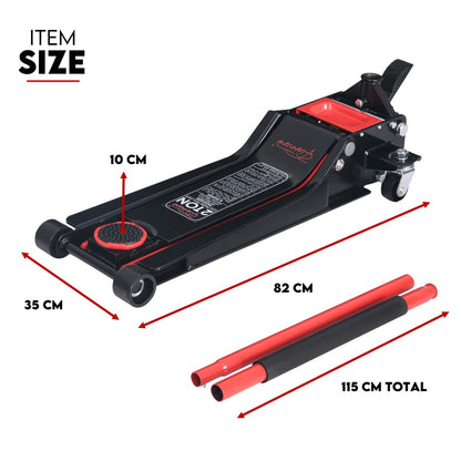 2 Ton Low Profile Trolley Jack Hydraulic Floor Car Lifter Dual Pump 70-620MM - Image 3