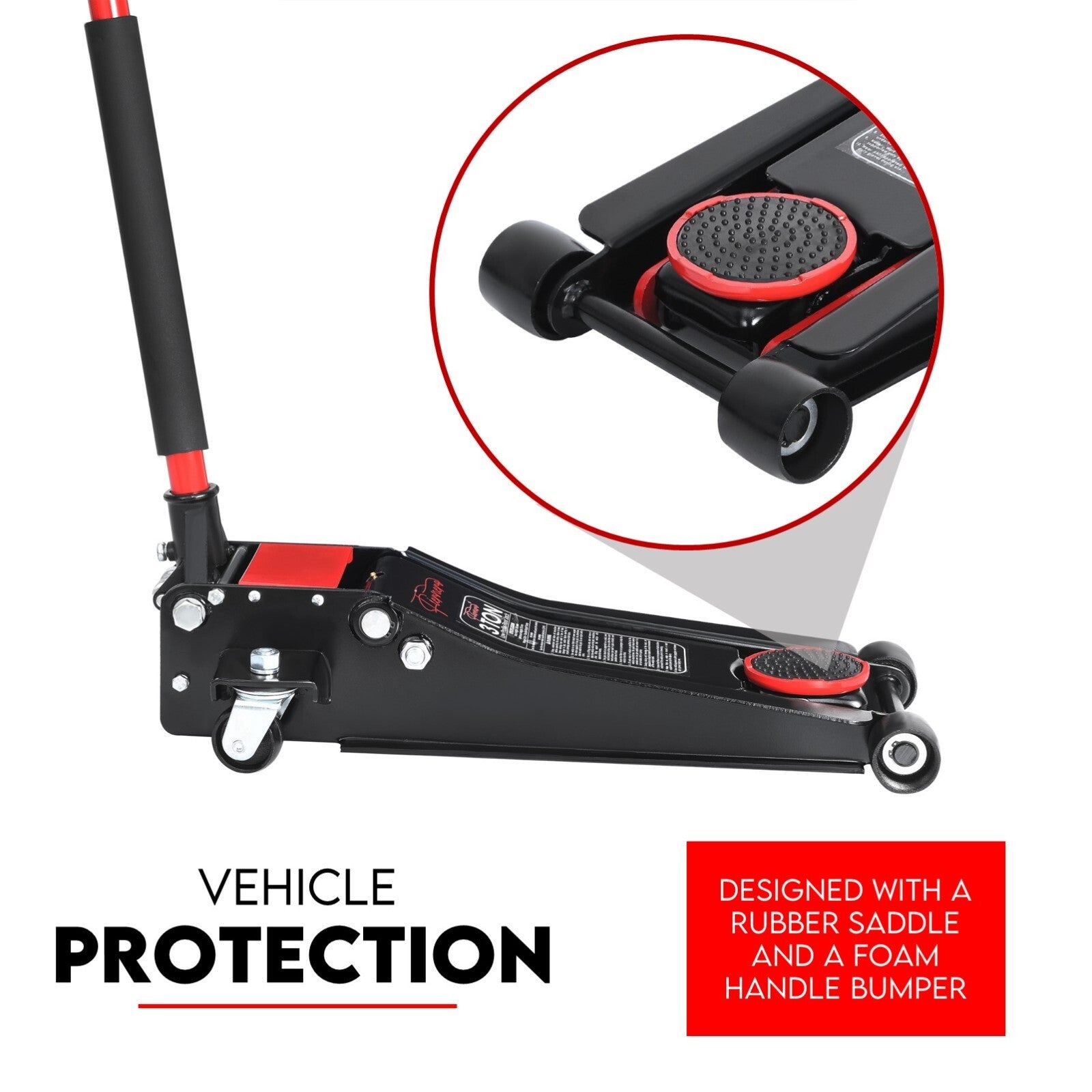 3 Ton Hydraulic Floor Jack 3T Trolley Low Profile Car Track Quick Lifting 75-500mm - Image 6