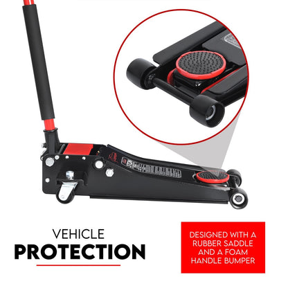 3 Ton Hydraulic Floor Jack 3T Trolley Low Profile Car Track Quick Lifting 75-500mm - Image 6