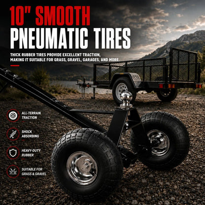 600lbs Trailer Dolly with 48mm Ball Solid Tires Portable Tow Dolly Wheel Tow - Image 7