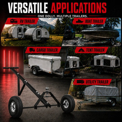 600lbs Trailer Dolly with 48mm Ball Solid Tires Portable Tow Dolly Wheel Tow - Image 8