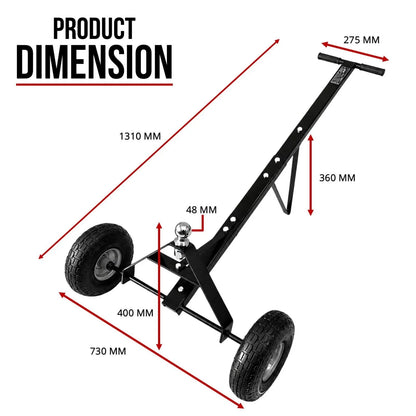 600lbs Trailer Dolly with 48mm Ball Solid Tires Portable Tow Dolly Wheel Tow - Image 9
