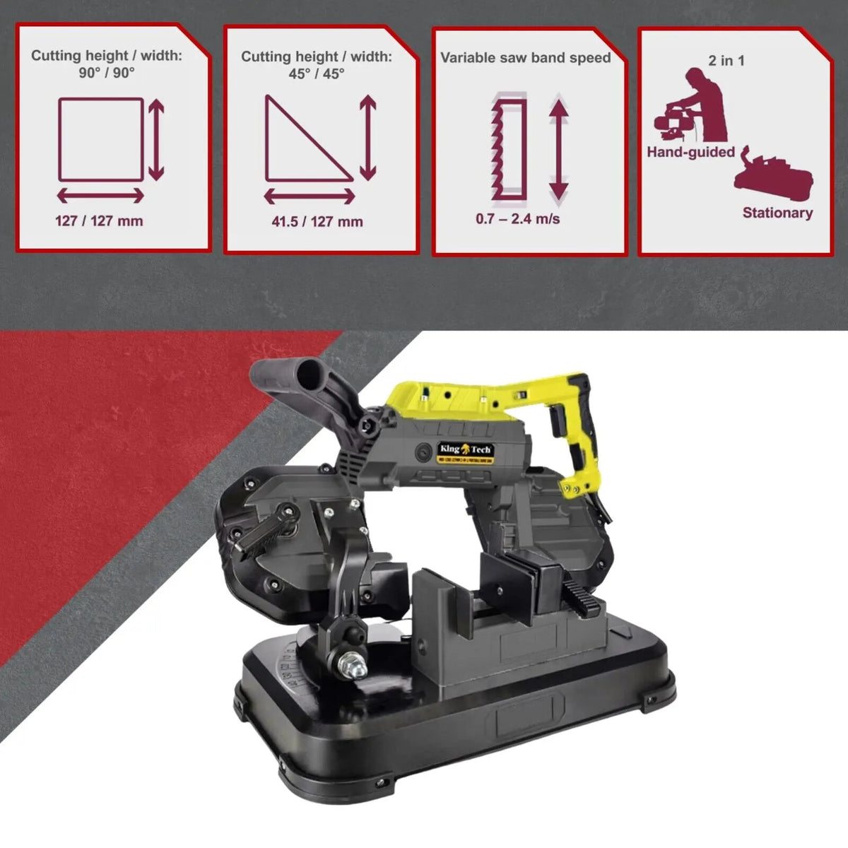 Portable Band Saw Cold Cut Metal Cut Off Chop Bandsaw 127mm - Image 4