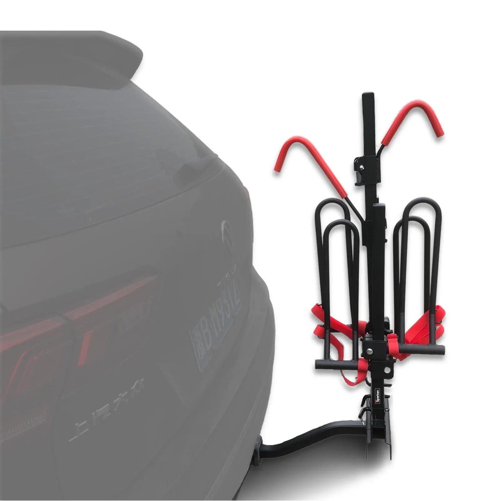 2 Bicycle Bike Rack Rear Car Carrier 2" Hitch Mount Platform Foldable - Image 5