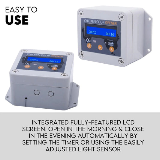 Automatic Chicken Coop Door Opener Cage Closer Timer and Light Sensor - Image 2