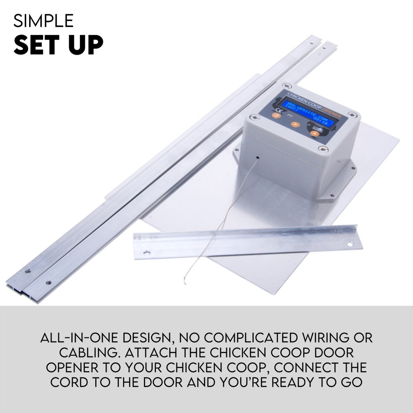 Automatic Chicken Coop Door Opener Cage Closer Timer and Light Sensor - Image 4
