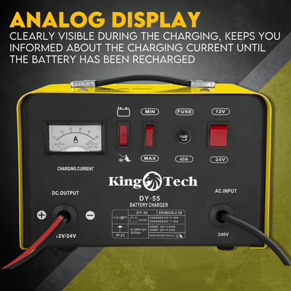 Car Battery Charger 2 in 1 40A 12V 24V For Car ATV Boat Caravan Motorcycle 2in1 - Image 3