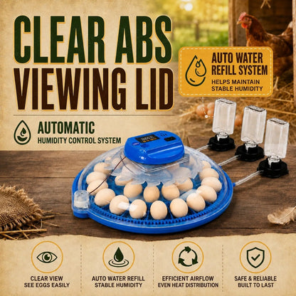 26 Egg Hatching Incubator Machine Automatic Turning Digital LED Chicken Duck - Image 2