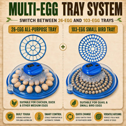 26 Egg Hatching Incubator Machine Automatic Turning Digital LED Chicken Duck - Image 3