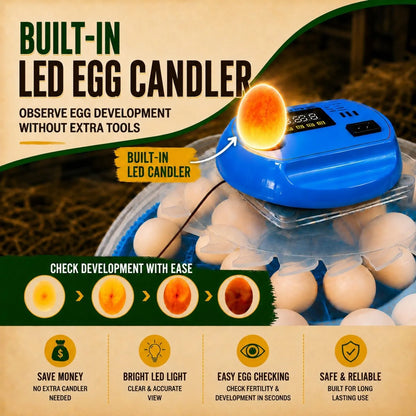 26 Egg Hatching Incubator Machine Automatic Turning Digital LED Chicken Duck - Image 4