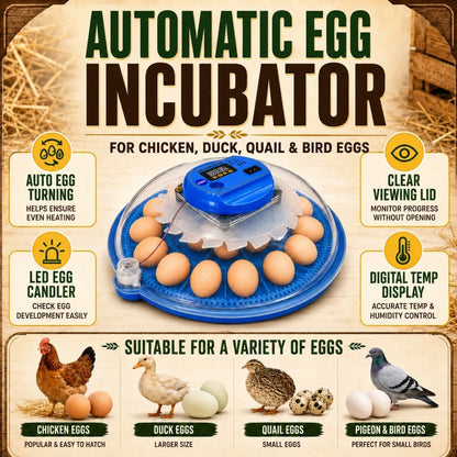 26 Egg Hatching Incubator Machine Automatic Turning Digital LED Chicken Duck - Image 6