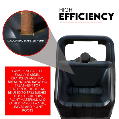 2500W Electric Garden Mulcher Shredder Portable Wood Chipper on Wheels w/ bag - Image 4