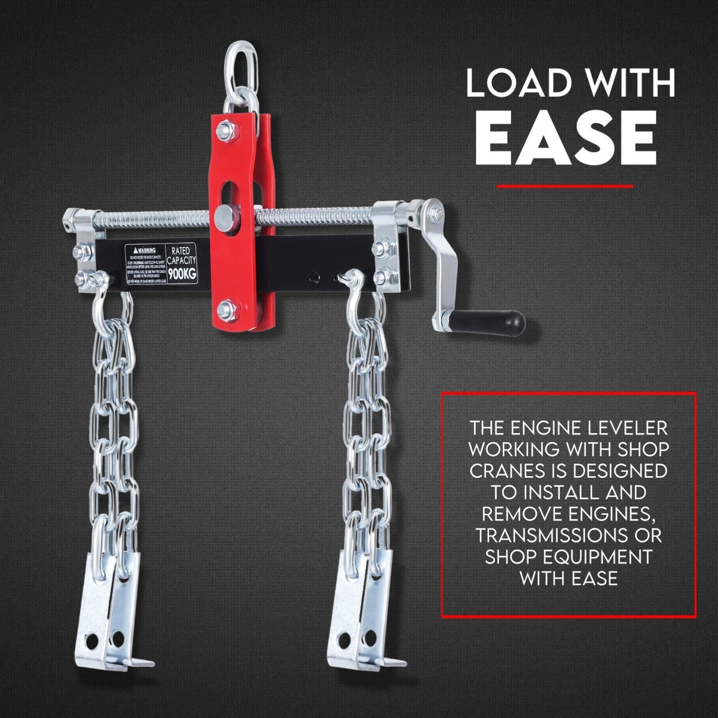 Engine Leveler Balancer Load Shop Crane Hoist Chain Lift Loading Leveller 2000lb - 907kg - Image 2