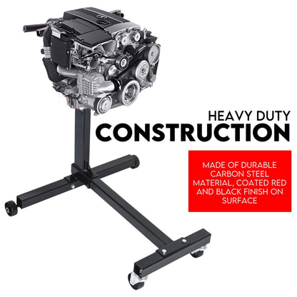 Engine Stand H Frame 450kg 1000lb Industrial Workshop Cars Auto Motor 4 Wheels - Image 2