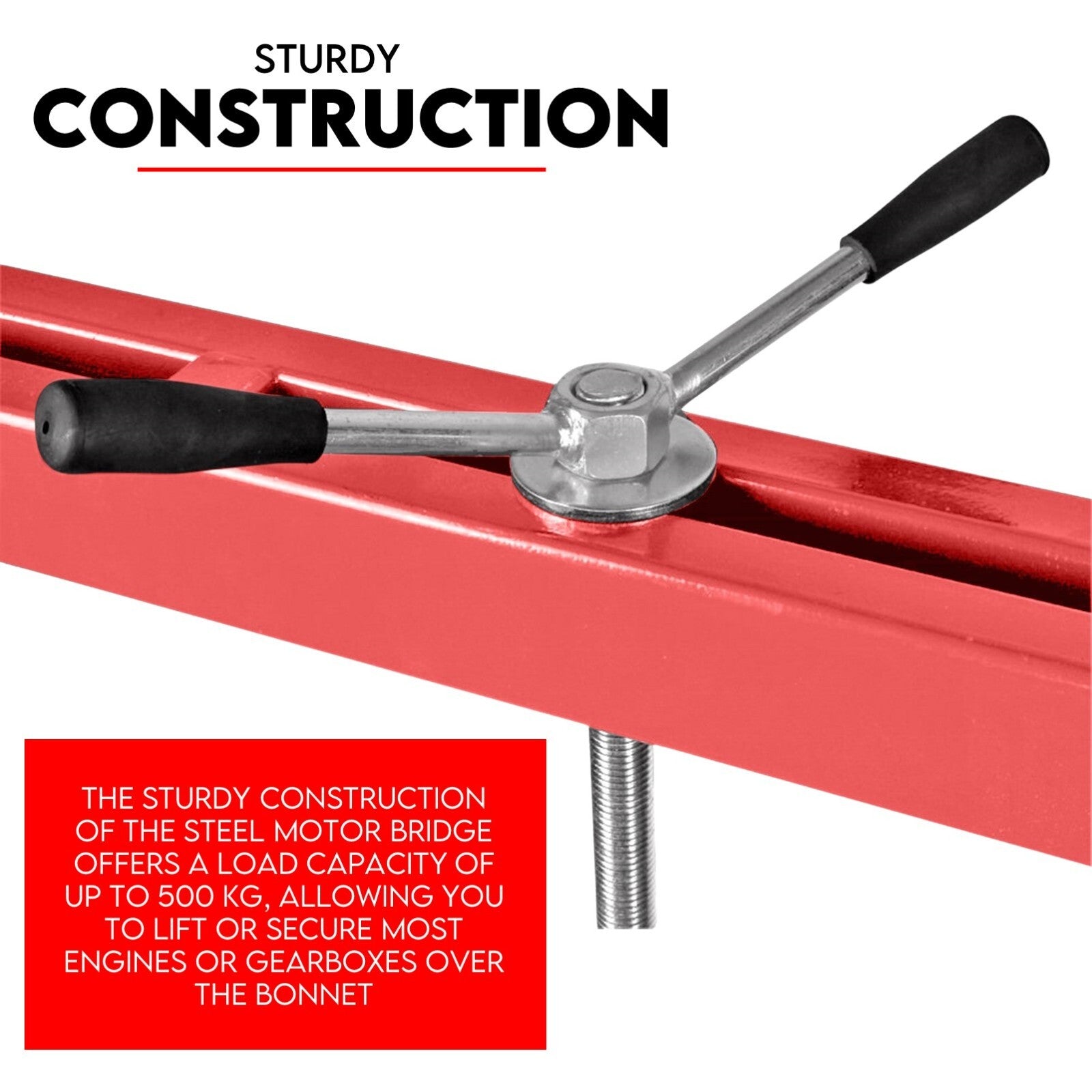 500Kg Engine Support Bar Beam Transmission Gearbox Lift Hoist Crane Garage - Image 5