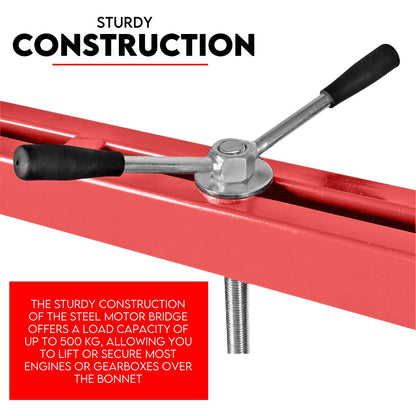 500Kg Engine Support Bar Beam Transmission Gearbox Lift Hoist Crane Garage - Image 5